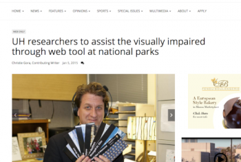 Screenshot of the UH researchers to assist the visually impaired through web tool at national parks article