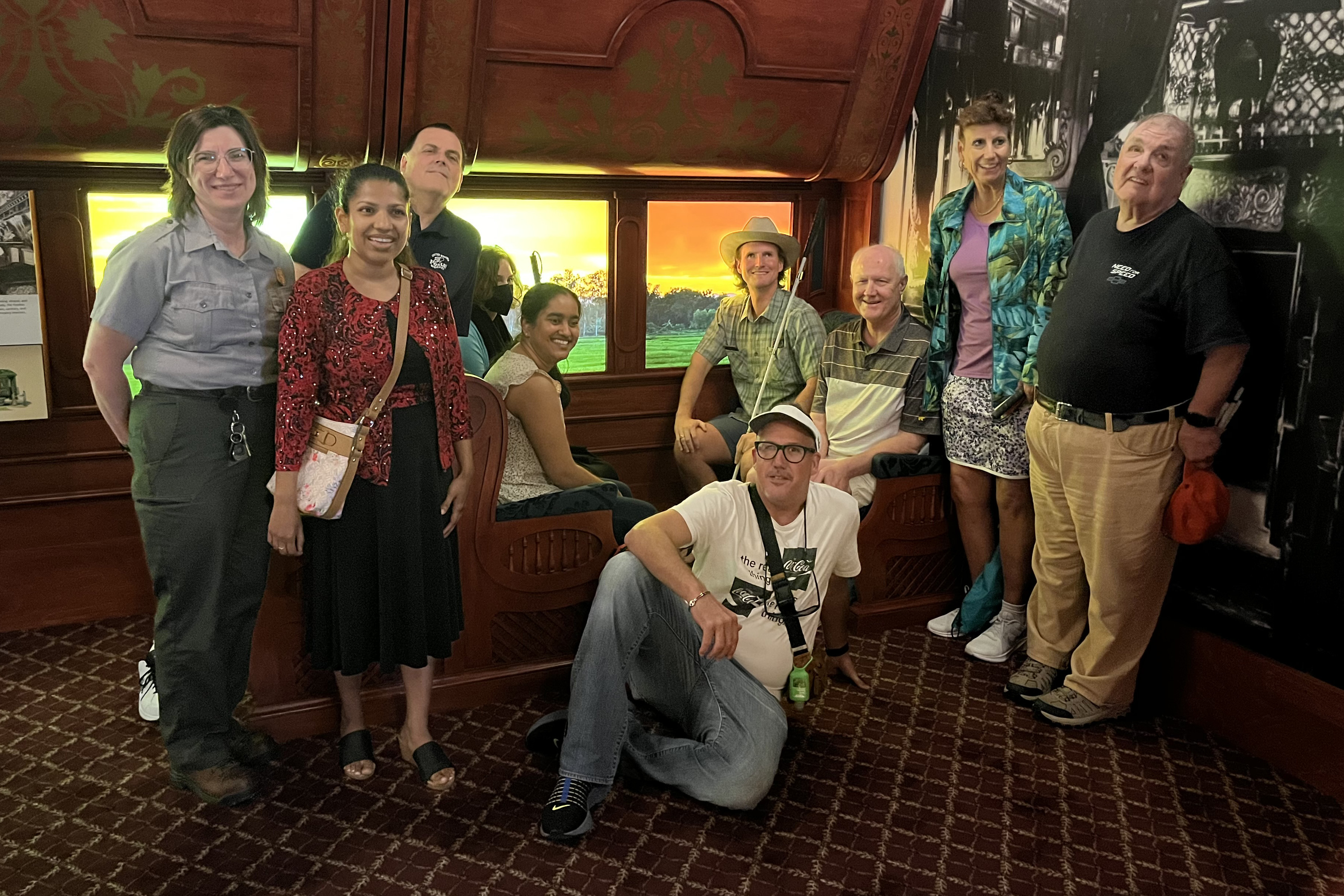 Photo of Testing Audio Description: Pullman National Historical Park in Chicago, IL, welcomed our group of American Council of the Blind volunteers to study Audio Description on site (2023)