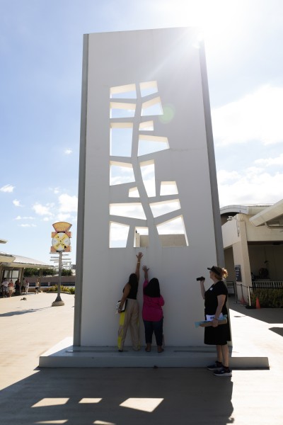 Photo of Testing Audio Description: Pearl Harbor National Memorial in Hawaii welcomed our group of volunteers who were blind or who had low-vision to study Audio Description on site (2023)